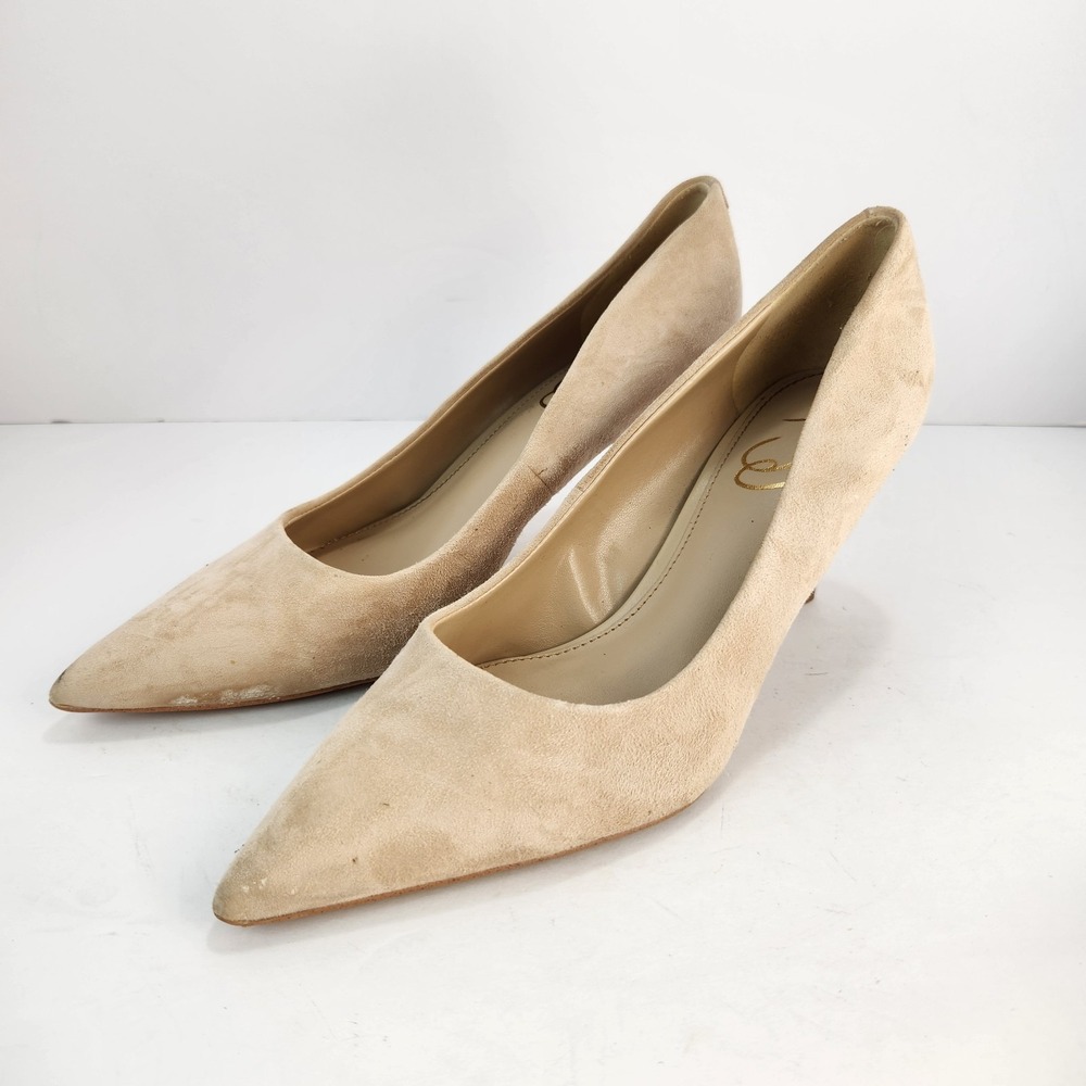 Sam Edelman Vienna Women's Pointed Toe Beige Suede Classy Elegant Pumps Size 7.5
